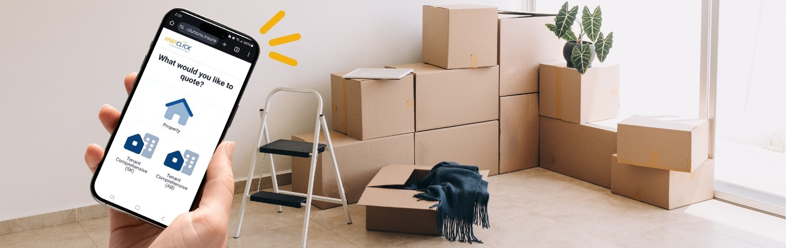 Moving In Moving Boxes in a House